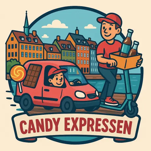 Candy Expressen levering fast delivery courier drinks candies