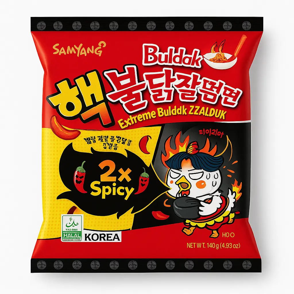 Samyang Buldak Zzaldduk Extreme Hot Chicken Snack (2x Spicy) 