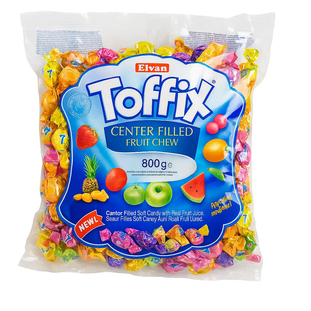 Elvan Toffix Center Filled Fruit Chew (Dåse)