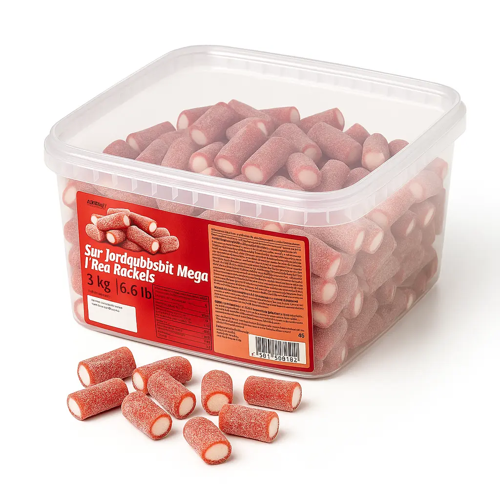 Toms Sur Jordgubbsbit Mega (Red Rocketz) (50 g)