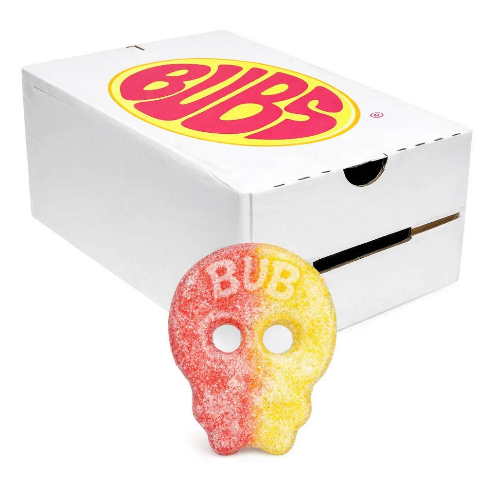 Bubs Lemon Raspberry Skalle (50 g)