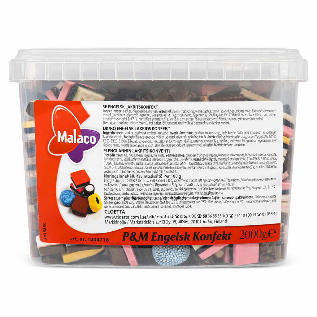 Malaco P&M Engelsk Konfekt (Dåse)